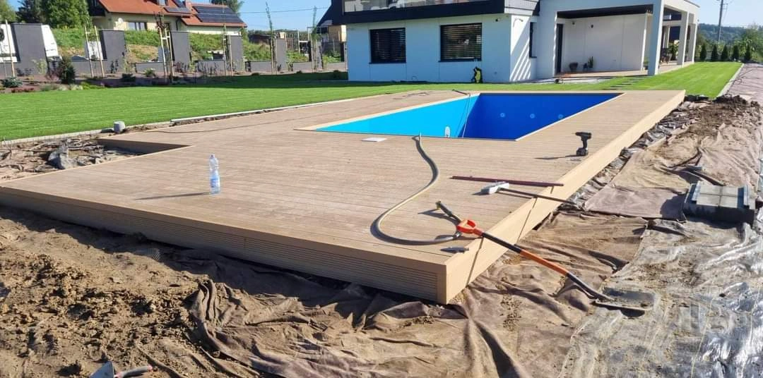 Zdjęcie - Taras Deski Kompozytowej Ryflowanej Mixed Teak